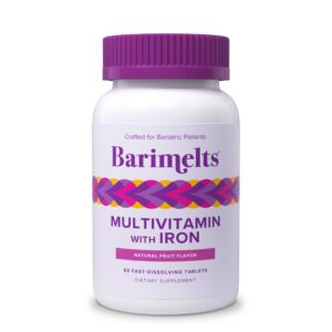 Barimelts vitaminas bariátricas para mujeres 60 tabletas disolución rápida sabor natural