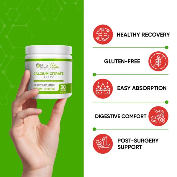 Version 1.0.0 BariSlim polvo calcio citrato - etiqueta de envase