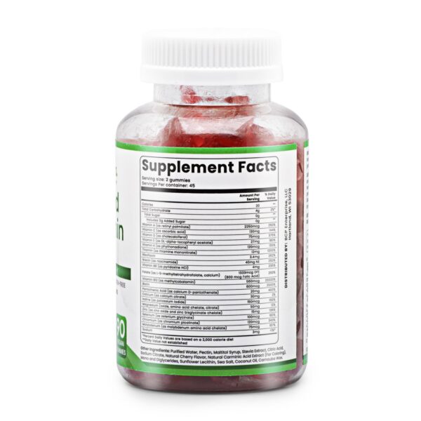 Detalle gomitas BariSlim multivitaminas sabor cereza sin azúcar