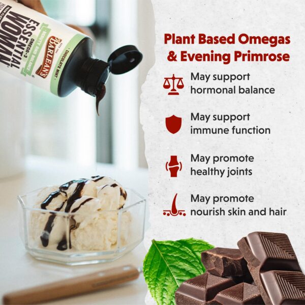 Version 1.0.0 Vista lateral del frasco Barlean's Essential Woman