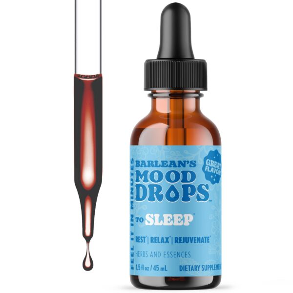 Barlean's gotas líquido suplemento sueño melatonina y magnesio 1.5 oz