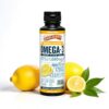 Frasco de Barlean's Omega 3 con etiqueta Lemon Crème