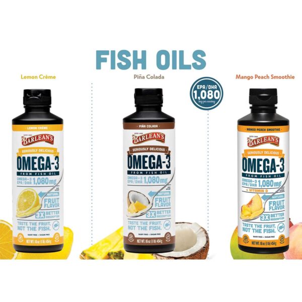 Etiqueta Barlean's Omega-3 detalle