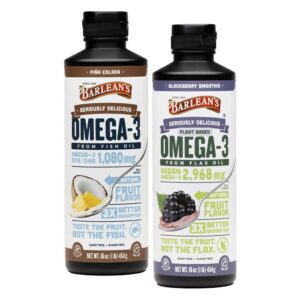 Frasco frontal Barlean's Omega-3 líquido