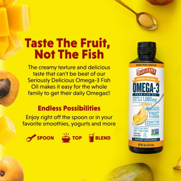 Etiqueta nutricional Barlean's Omega 3