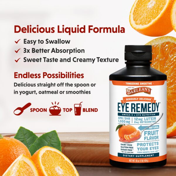 Sabor mandarina del suplemento líquido para la salud ocular