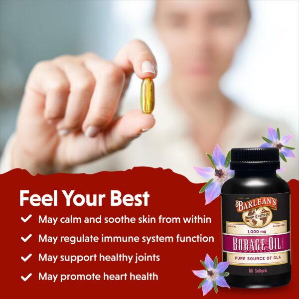 Barlean's suplemento aceite de borraja beneficios para piel