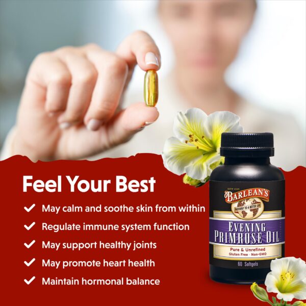 Barlean's suplemento aceite onagra para balance hormonal