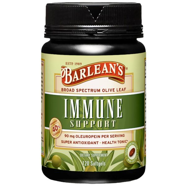 Barlean's suplemento hoja de olivo 120 cápsulas antioxidantes