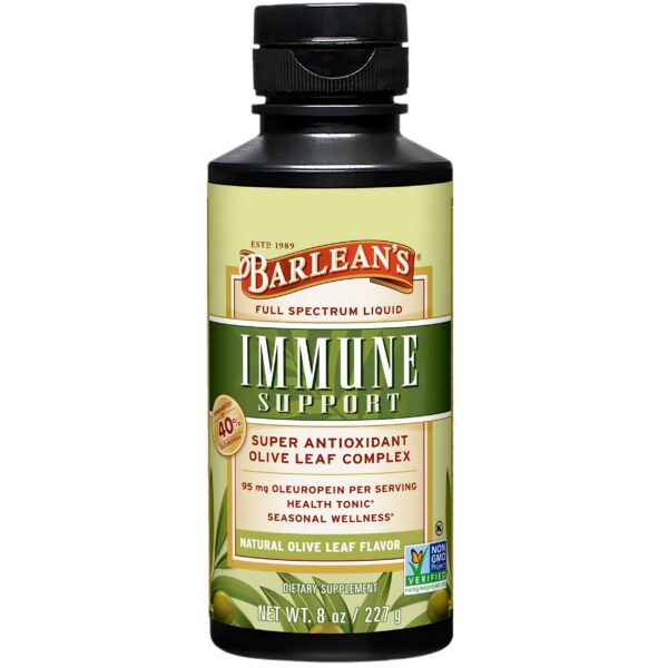 Barlean's suplemento hoja de olivo líquido para inmunidad
