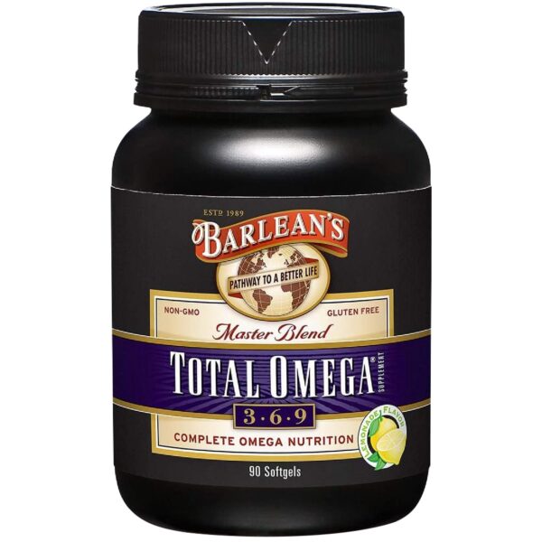 Barlean's Total Omega 3 6 9 frente del envase