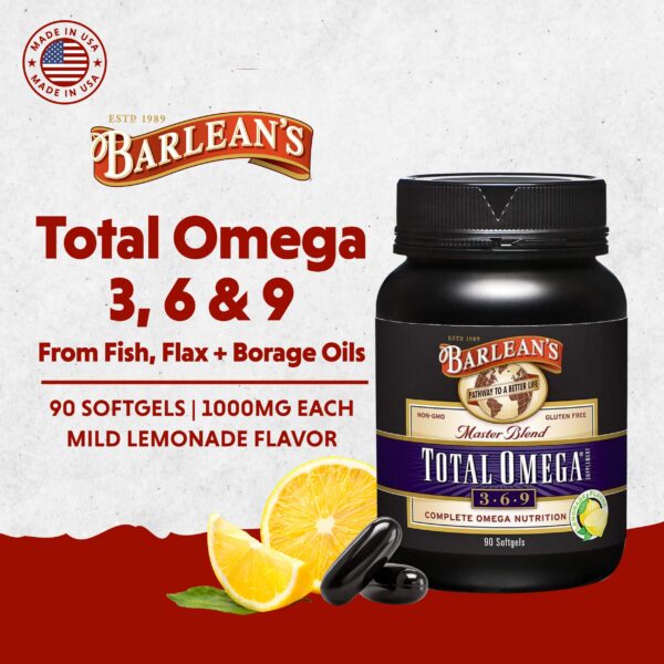 Etiqueta de Barlean's Total Omega 3 6 9