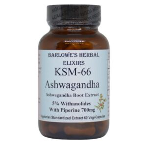 Frasco de Ashwagandha orgánica Barlowe's KSM-66 700mg