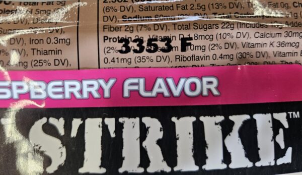 Version 1.0.0 Barra First Strike lista para comer sabor CranRaspberry