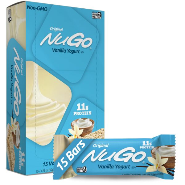 Version 1.0.0 Barra de proteína NuGo yogurt vainilla sin gluten 15 unidades