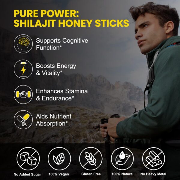 Barras energéticas de miel con shilajit para hombres y mujeres