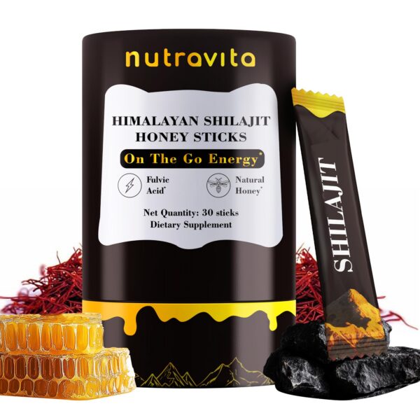 Barras de miel con shilajit para energía y fuerza Nutravita