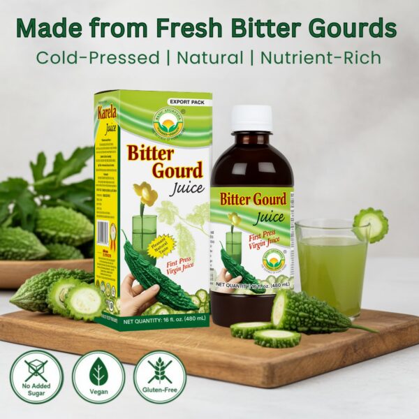 Version 1.0.0 Etiqueta del jugo de karela amargo