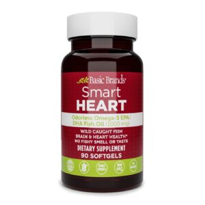 Frasco de Basic Brands Smart Heart Omega-3 sin olor