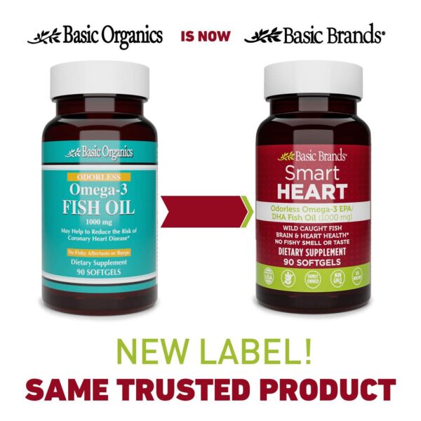 Etiqueta del producto Basic Brands Smart Heart Omega-3