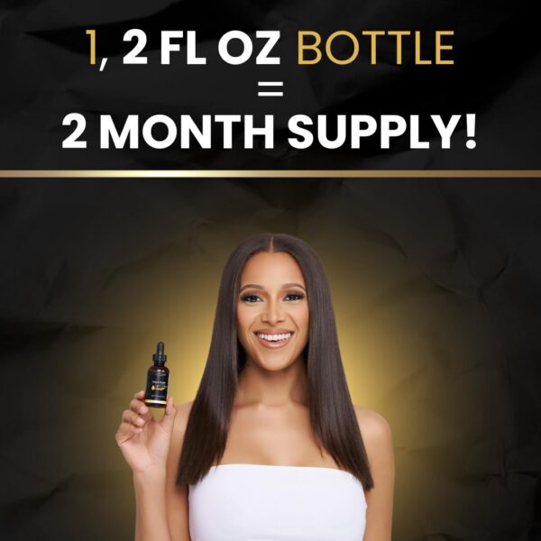 Vista lateral de la botella Gro & Glow