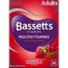 Bassetts multivitaminas adulto sabor frambuesa y granada