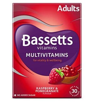 Bassetts multivitaminas adulto sabor frambuesa y granada