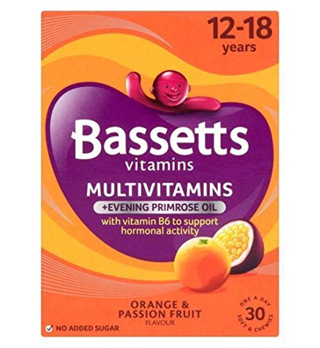 Paquete Bassetts multivitaminas sabor naranja y maracuyá