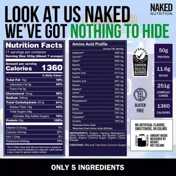 Batido con polvo proteína NAKED Chocolate para masa