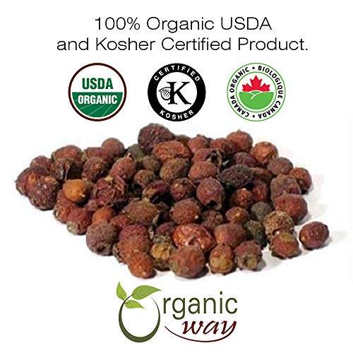 Bayas de espino orgánico polvo aromático y corte limpio