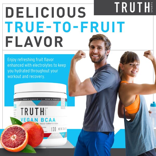 Etiqueta del producto Truth Nutrition BCAA vegano