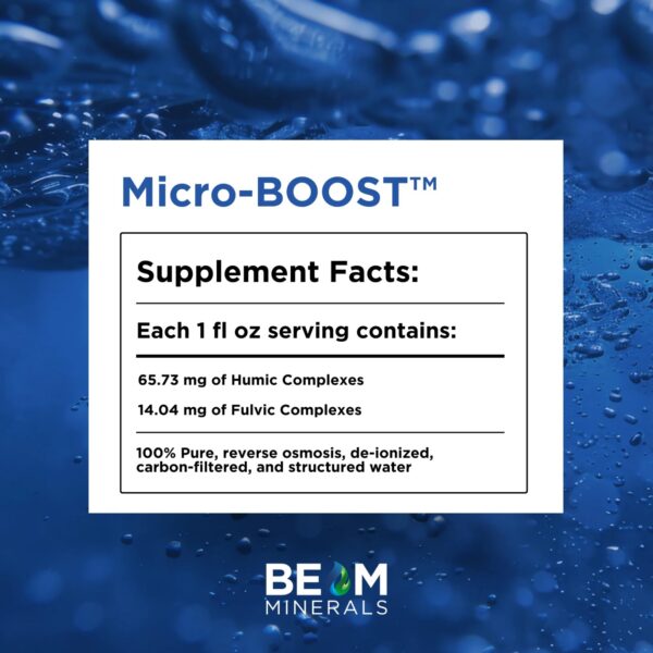 Etiqueta del frasco BEAM MINERALS Micro-Boost