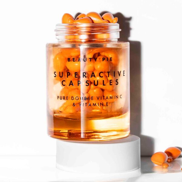 Frente del empaque Beauty Pie Superactive cápsulas