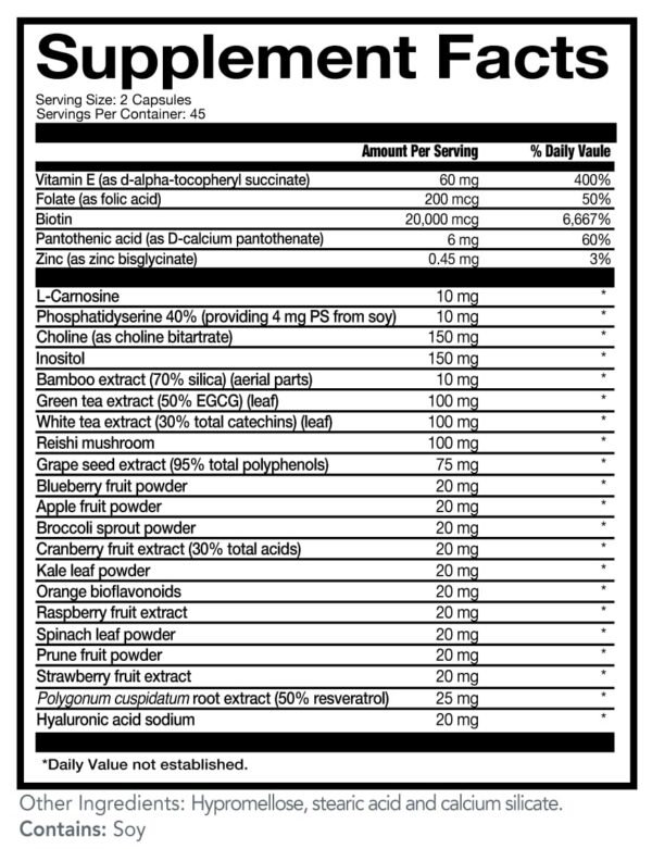 Etiqueta de Beauty Secret from Within