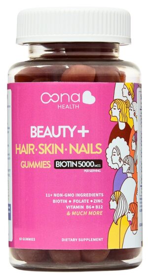 Beauty+ gomitas Biotina frasco frontal