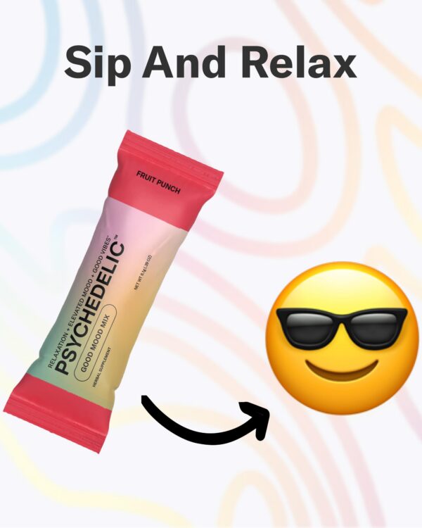 Bebida calmante de kava con sabor fruit punch y stevia endulzada