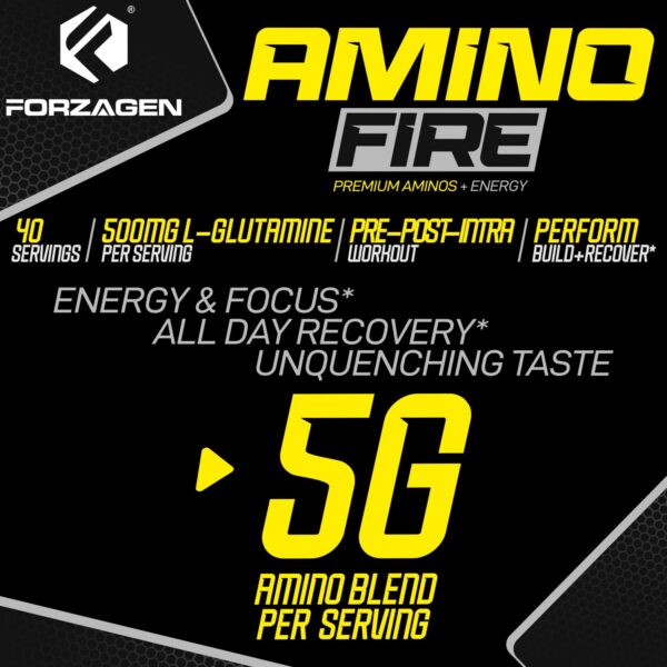Bebida energética preparada con Forzagen Amino Fire sabor durazno mango