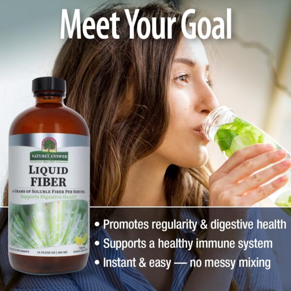 Bebida de fibra líquida Nature's Answer para regularidad digestiva