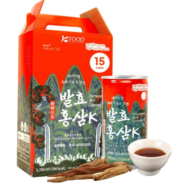 Bebida ginseng rojo coreano y chaga siberiano Naturecell 15 latas