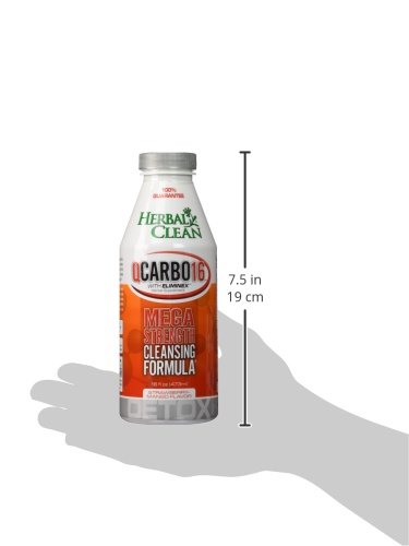 Bebida Herbal Clean QCarbo mango con pajilla para limpieza