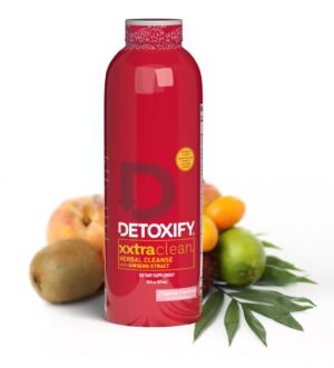 Bebida herbal Detoxify Xxtra Clean sabor fruta tropical botella 20 oz