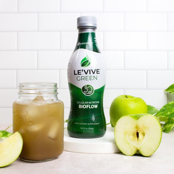 Bebida natural orgánica Le’Vive Green para bienestar hepático