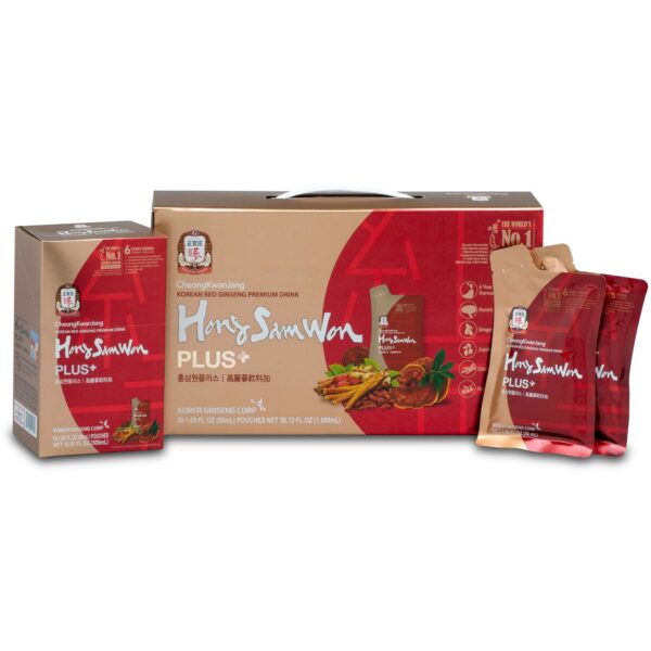 Bebida té herbal ginseng rojo coreano vegano 30 sobres