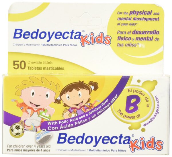 Version 1.0.0 Bedoyecta Kids gomitas para niños frente etiqueta