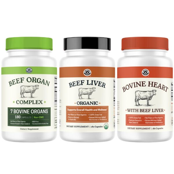 Capsula Beef Organ Complex frente al envase