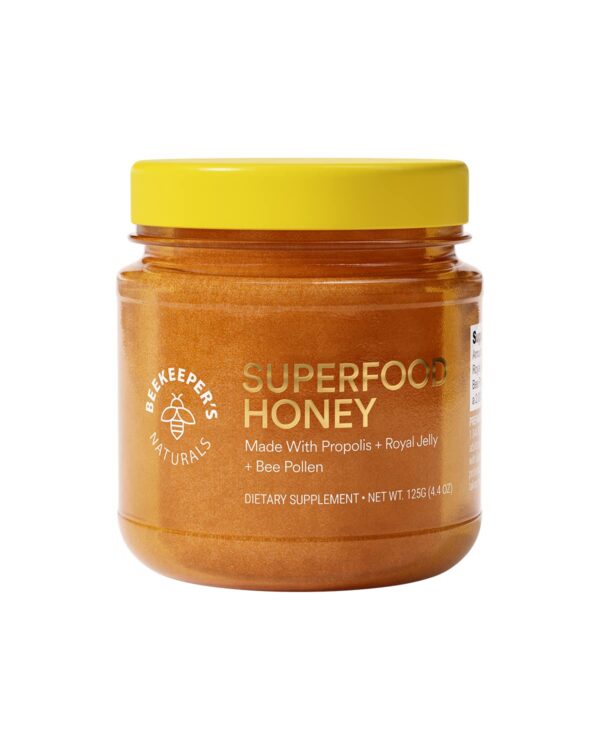 Beekeeper's Naturals Superfood Honey botella frontal