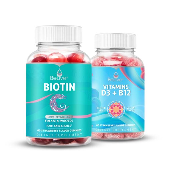 Paquete BeLive Biotina y Multivitaminas para crecimiento de cabello