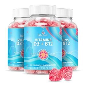 BeLive gominolas vitamina D3 y B12 paquete de 3