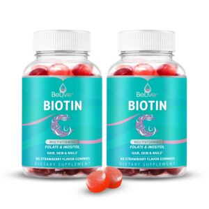Gomitas BeLive con biotina y multivitaminas para cabello piel y uñas