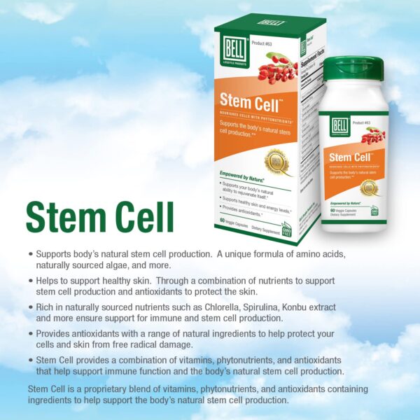 Frente de la etiqueta Bell Stem Cell Supplements